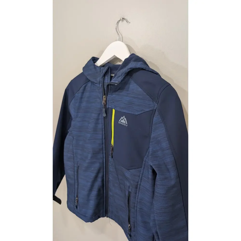 Snozu Jacket SoftShell Full Zip Warm Layer Travel Camping Hiking - Size M 10/12